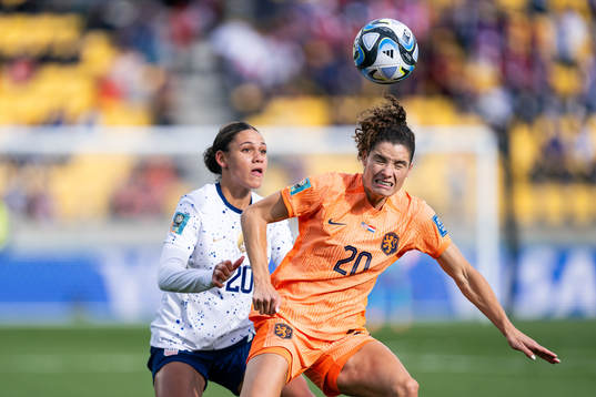 Trinity Rodman of USA and Dominique Janssen of Netherlands
