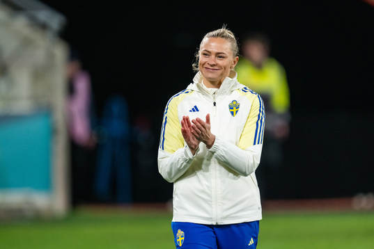 Fridolina Rolfö of Sweden celebrates