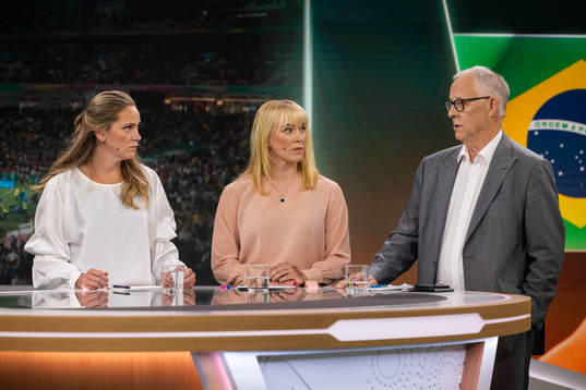 Lisa Dahlkvist, Johanna Frisk, och Lars Lagerbäck