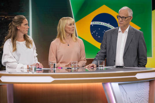 Lisa Dahlkvist, Johanna Frisk, och Lars Lagerbäck