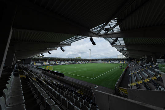 Bravida Arena interiört innan fotbollsmatchen i Allsvenskan mellan Häcken och Elfsborg den 29 juli 2023 i Göteborg. 