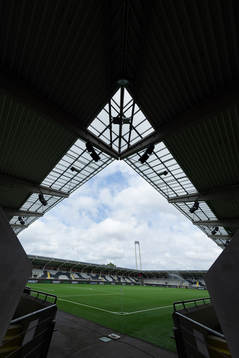 Bravida Arena interiört innan fotbollsmatchen i Allsvenskan mellan Häcken och Elfsborg den 29 juli 2023 i Göteborg. 