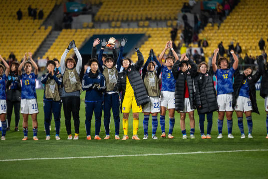 Players of Japan celebrate