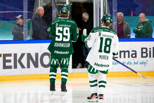 Färjestads Linus Johansson och Färjestads dam, Emma