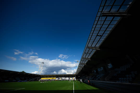 General view inside Bravida Arena before the UEFA Champions League qualification match between BK Häcken and Klaksvik