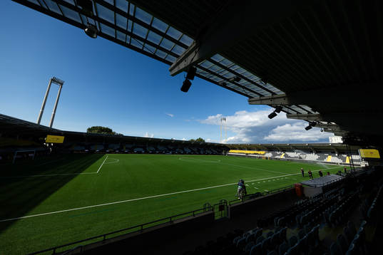 General view inside Bravida Arena before the UEFA Champions League qualification match between BK Häcken and Klaksvik