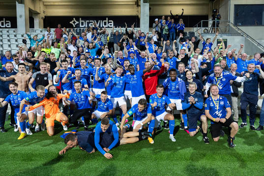 Players of Klaksvik celebrate