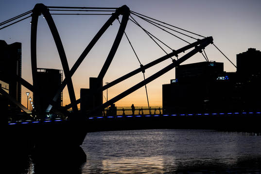 Seafarers Bridge at sunset