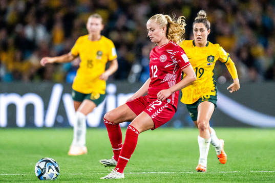 Kathrine Kuhl of Denmark and Katrina Gorry of Australia