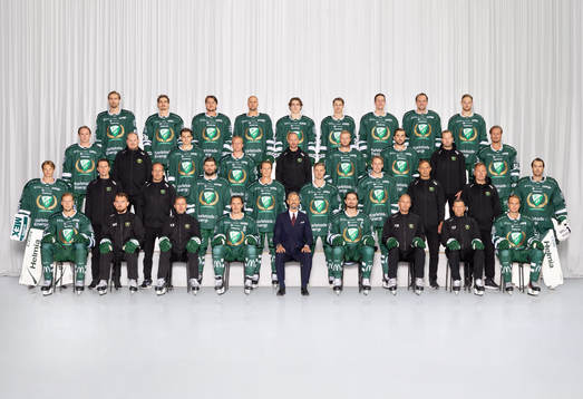  augusti Tornberg, David Tomasek, Jeremy Groleau, Henrik Björklund, Liam Öhgren, Lucas Forsell, Mattias Göransson, Carl Dahlström, Marcus Westfält. 3:e ledet från vänster: Oscar Lawner, Materialförvaltare Anton Karlsson, Joel Nyström, Marcus Nilsson, Materialförvaltare Fredrik Sundin, Axel Bergkvist, Jonathan Andersson, Naprapat Oskar Strandlund, Magnus Nygren. 2:a ledet från vänster: Carl Lindbom, Fystränare Richard Kalenius, Materialförvaltare Arto Mäntymäki, Mikael Wikstrand, Patrik Lundh, Joel Kellman, Per Åslund, Sjukgymnast Mattias Hell, Lagledare Joakim Andersson, Max Lagacé. Sittande från vänster: Victor Ejdsell, Målvaktstränare Maciej Szwoch, Assisterande tränare Thomas Rhodin, Joakim Nygård, Sportdirektör Rickard Wallin, Linus Johansson, Huvudtränare Tomas Mitell, Assisterande tränare Pelle Prestberg, Michael Lindqvist.