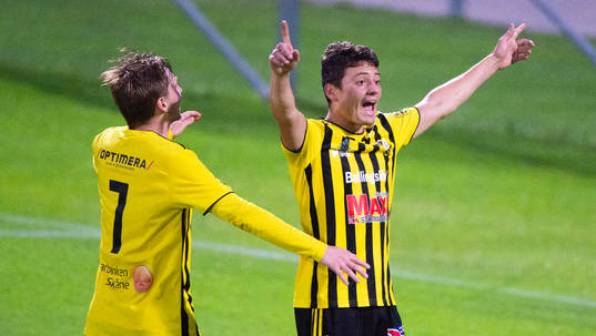 IFK Hässleholms Isak Orajärvi i matchen i division 2 mellan IFK Hässleholm och FK Karlskrona, i Hässleholm 11 augusti 2023.