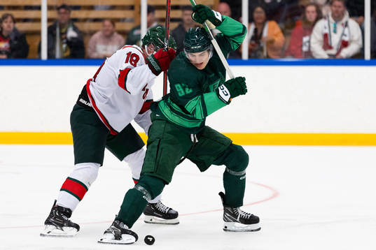 Frölundas Linus Öberg och Färjestads Liam Öhgren