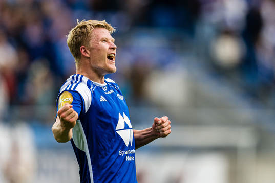 Kristian Eriksen of Molde celebrates