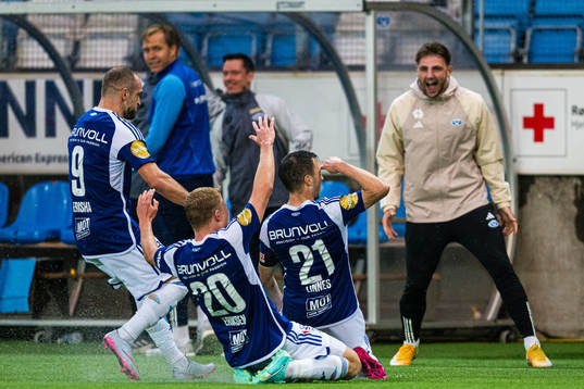 Martin Linnes of Molde celebrates