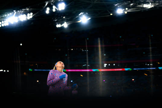 Chloe Kelly of England ahead of the FIFA Women's World Cup semifinal between Australia and England on August 16, 2023 in Sydney. 