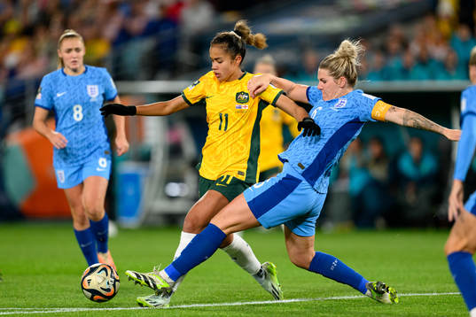 Mary Fowler of Australia and Millie Bright of England