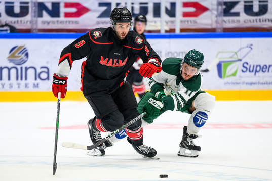 Malmö Redhawks Alan Quine och Färjestads Joakim Nygård