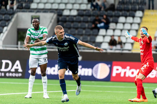 Utsiktens Lucas Hedlund jublar