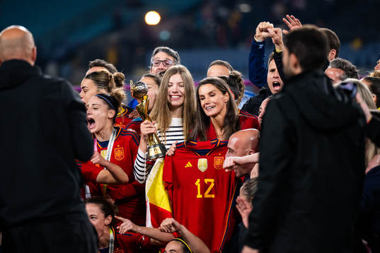 Princess Sofia and Queen Letizia of Spain celebrate with