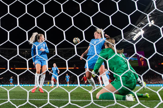 Alex Greenwood, Millie Bright and goalkeeper Mary Earps of