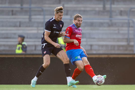 FC Rosengårds Kevin Fridlund och Helsingborgs Charlie Weberg