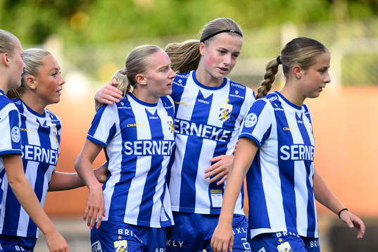 IFK Göteborgs Felicia Holmberg och Emma Broddheimer jublar efter 2-0