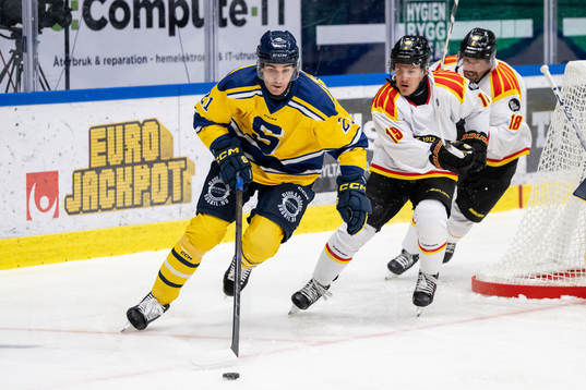 Södertäljes Henrik Malmström och Brynäs Tyler Kelleher