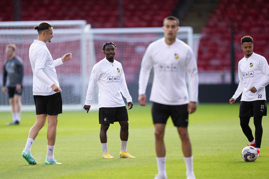 Amor Layouni, Ibrahim Sadiq and Tobias Sana of Häcken