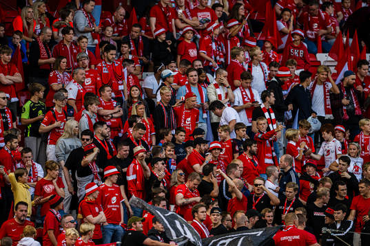 Spectators in the stands