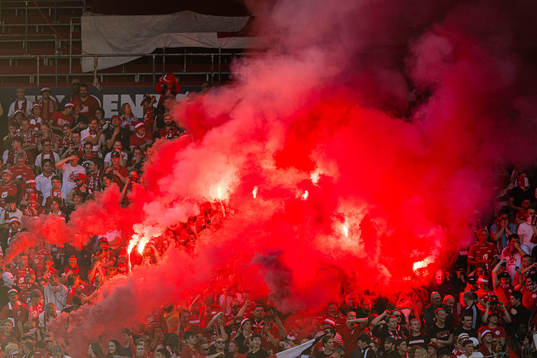 Spectators in the stands