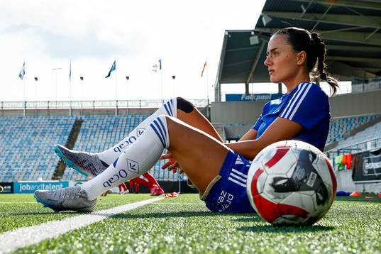 IFK Norrköpings Irma Cajlakovic före fotbollsmatchen i