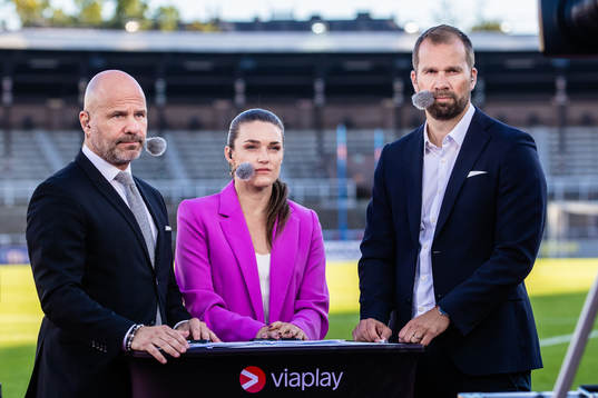Viaplays Claes Andersson, Saga Fredriksson och Pär Lagerström