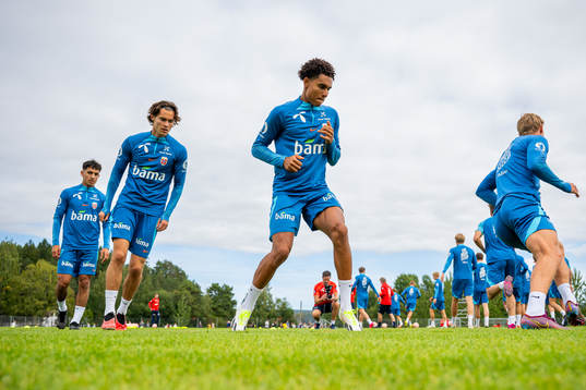 Osame Sahraoui, Markus Solbakken and Antonio Nusa of the