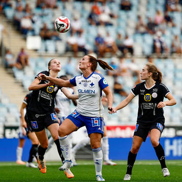 IK Uppsalas Julia Ragnarsson, IFK Norrköpings Lovisa Gustafsson och IK Uppsalas Matilda Eriksson Kristell