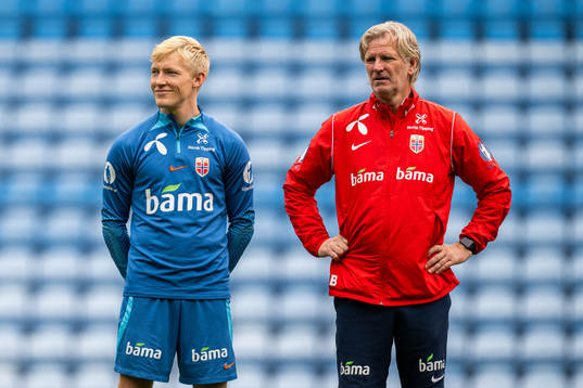 Birger Meling and Kent Bergersen, assistant coach of the