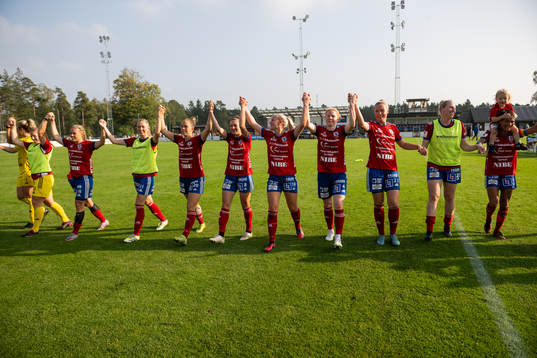 Vittsjös spelare jublar efter slutsignalen