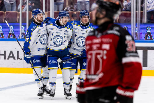 Leksands Lucas Elvenes, Olle Alsing och Patrik Zackrisson