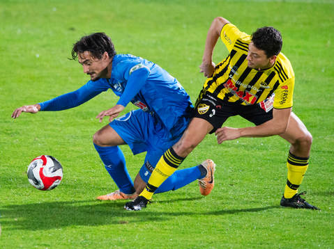 IFK Hässleholms Isak Orajärvi i matchen i division 2 mellan IFK Hässleholm och Nosaby IF i Hässleholm 15 september 2023.
