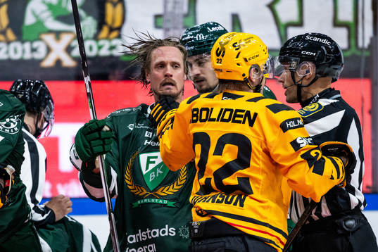 Färjestads Magnus Nygren och Skellefteås Jonathan Johnsson