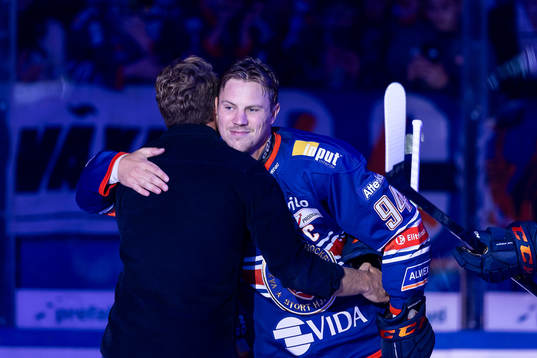 Växjös förra lagkapten Erik Josefsson och Joel Persson