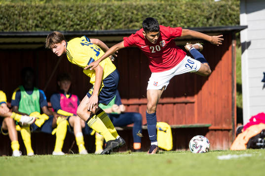 Sveriges Filip Öhman och Norges Mostafa Najafzadeh