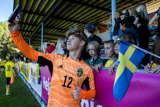 Sveriges målvakt Albin Andersson