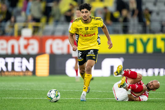 Elfsborgs Ahmed Qasem och Kalmars Robert Gojani