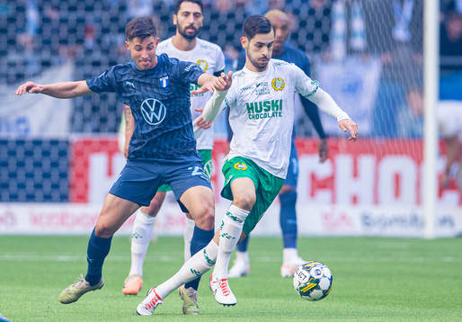 Malmö FFs Lasse Berg Johnsen och Hammarbys Adi Nalic