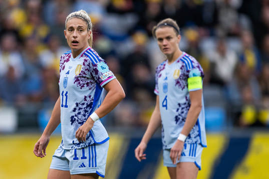 Alexia Putellas and Irene Paredes of Spain