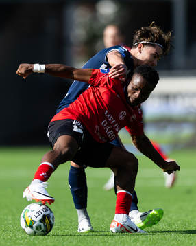 Utsiktens William Milovanovic och Trelleborgs Henry Offia