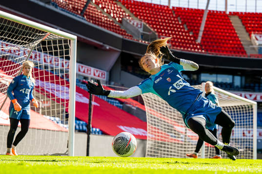 Goalkeeper Cecilie Fiskerstrand of the Norwegian women's national football team