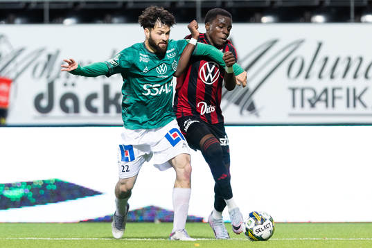 Brages Jonathan Syberg Tamimi och Östersunds Calvin Kabuye
