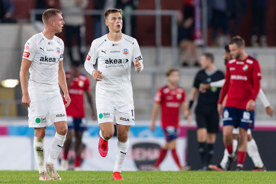 Helsingborgs Erik Ring efter sitt 1-1 mål