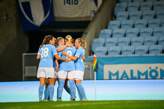Malmö FFs spelare jublar
